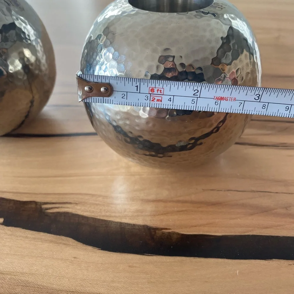 West Elm Hammered Silver Tea 💡 Holders